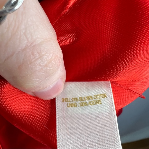 Kate Spade Carlyle Dress Red Satin Belted Bow Neckline Sheath Sleeveless 8 - Picture 4 of 4